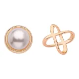 Геометрический Перламутровый Шелк Шарф Застежка