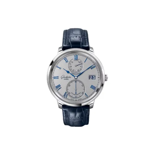 Glashütte Original Механизм с ручным заводом Мужские часы SENATOR 42 мм*11,4 мм Серебряные
