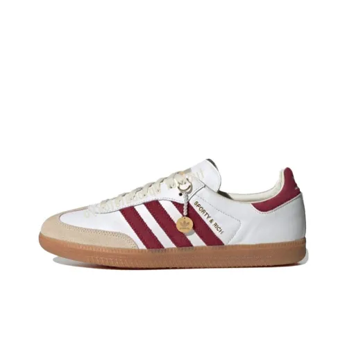 Adidas Originals Samba Скейтборд Кроссовки Низкие Белые Красные Унисекс