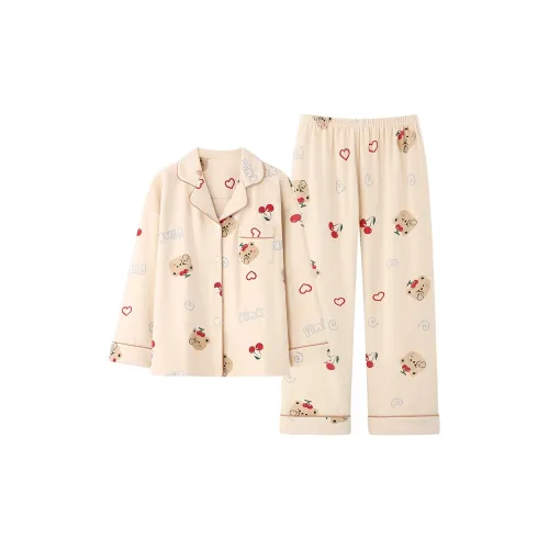 THREEGUN Sq82101 Абрикос Женские Пижамные комплекты