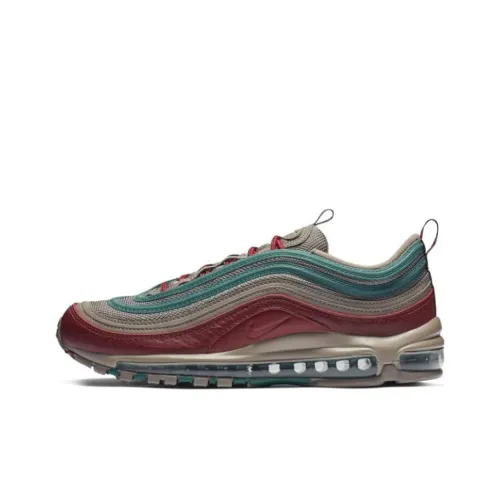 Nike Air Max 97 Устойчивый к истиранию Дышащие Низкие Беговые кроссовки Унисекс Тауповый