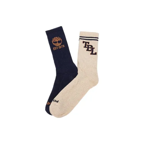 Timberland Колено Высокие Носки Унисекс 2 Пачки Овсяный Смешанный Цвет