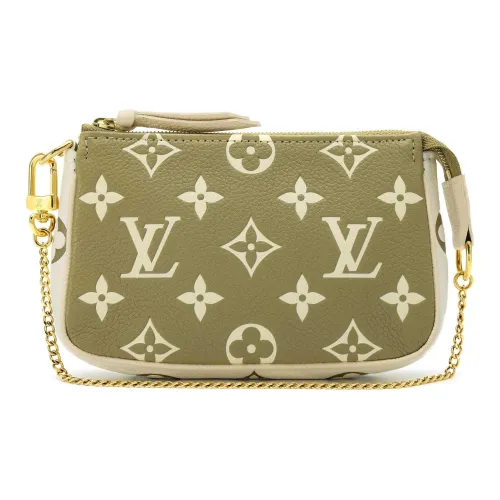LOUIS VUITTON Сумка из коровьей кожи на плечо маленькая сумка сумка с цепочкой клатч мини женский рыжевато-коричневый розовый