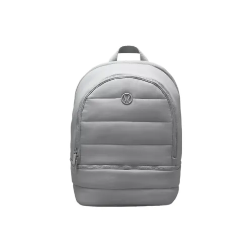 lululemon Wunder Puff Series Нейлон Рюкзак Унисекс Носорог Серый