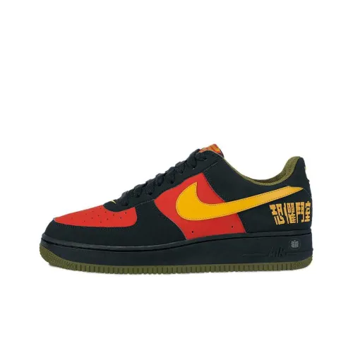 Nike Air Force 1 Low Slip-Resistant Low Top Скейтборд Кроссовки Unisex Черный Красный Желтый