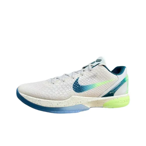 Nike Zoom Kobe 6 Protro PE противоскользящие низкие баскетбольные кроссовки мужские бежево-синие и зеленые