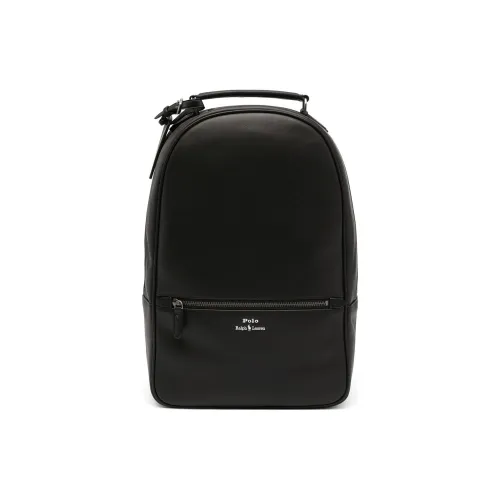 Polo Ralph Lauren Leather Backpack Men's Black