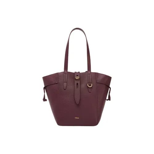 Furla Net Collection Рельефная Телячья Кожа Тоут Сумка Сумка для покупок Сумка через плечо Сумка среднего размера Женская Chianti Цвет