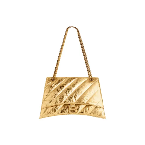 Balenciaga Crush Телячья кожа Сумка Сумка через плечо Женская Золотая