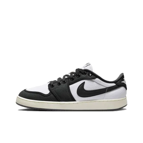 Jordan Air Jordan 1 KO Low 'Панда' Low Top Винтажные баскетбольные кроссовки Унисекс Белый Черный