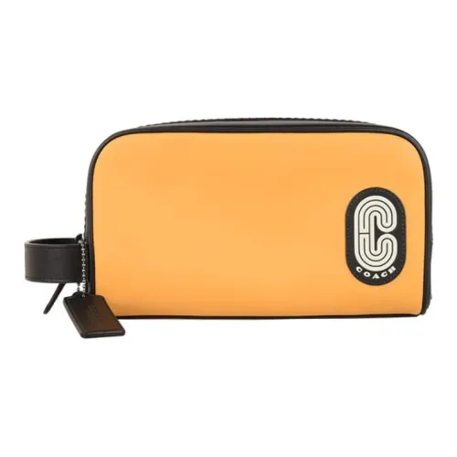 COACH Travel Kit Косметичка Желтая Унисекс