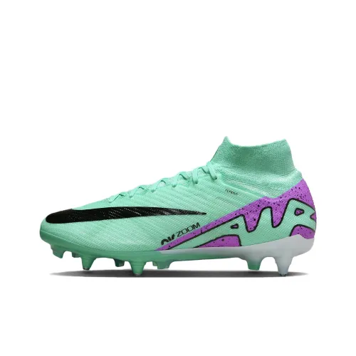 Nike Mercurial Superfly 9 Амортизация Износостойкие футбольные бутсы Унисекс Зеленый