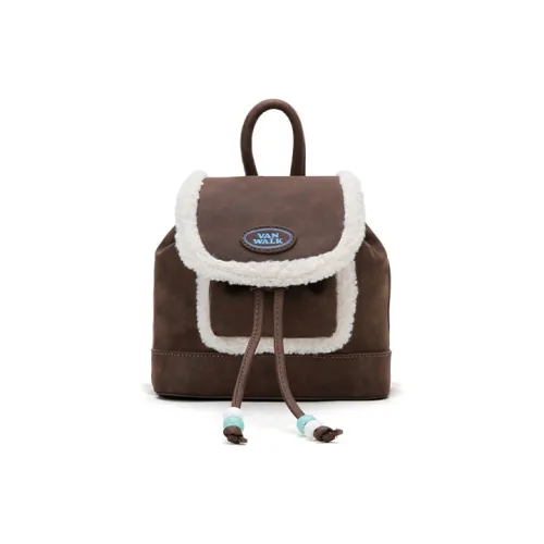 VANWALK ПУ (полиуретан) Рюкзак Маленький Унисекс Белый Розовый Коричневый Коричневый