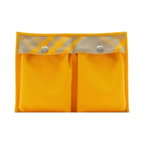 Burberry Хлопок Клатч Мужской Горчичный Желтый и Средний Серый