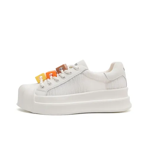 AIFUlIn Evelyn Высота Увеличивающая Устойчивые к Износу Легкие Противоскользящие MID Топ Скейтборд Кроссовки Женские