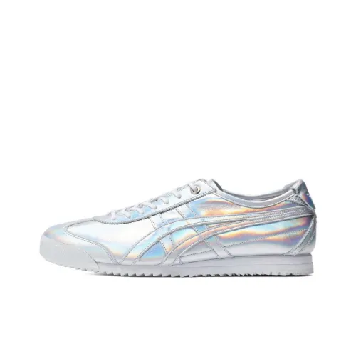 Onitsuka Tiger MEXICO 66 SD Slip-resistant Abrasion-resistant Low Top Casual Unisex Silver На английском языке это будет Onitsuka Tiger MEXICO 66 SD Противоскользящий Устойчивый к истиранию Низкий Топ Повседневный Унисекс Серебряный