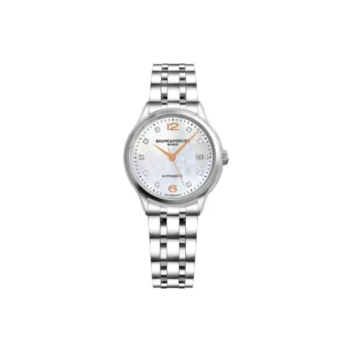 Baume & Mercier Автоматический механический механизм Женские часы Creighton Collection 30MM*9,94mm Жемчужная раковина Цвет