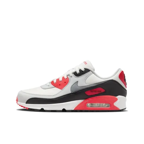 Nike Air Max 90 Gore Tex 'Яркий Малиновый' Низкий Топ Повседневная Обувь Мужская Серый Черный Красный