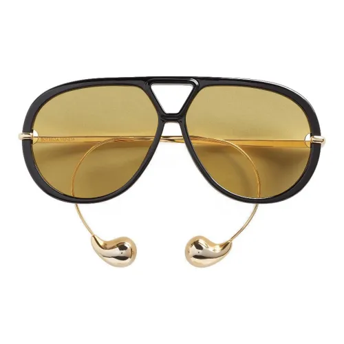 Bottega Veneta Металл Ацетат Aviator Солнцезащитные очки Унисекс Черный