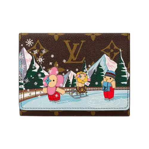 LOUIS VUITTON Monogram Холст Кошелек Стандартный Женский Коричневый