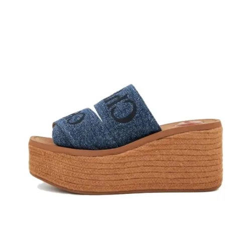 Chloe Woody Слипоны Женские Деним