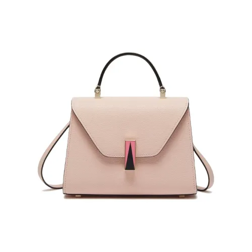 Valextra Iside Millepunte Телячья кожа Сумка через плечо Сумка Женская Пионово-розовый Румяно-розовый Черный