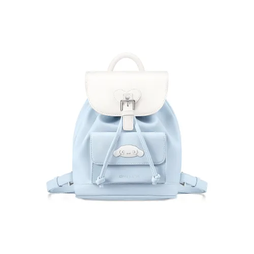 Zgo Санрио Коллаборация IP ПУ (полиуретан) Ведрообразная Сумка Рюкзак Средний Женский Небесно-Синий