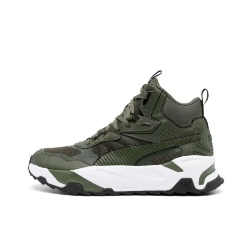 PUMA Trinity Износостойкие Высокие Топы Повседневная Обувь Мужская Зеленая