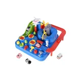 Большое приключение отправляет 3 машины - школьный автобус + седан + полицейская машина + лифтер + самолет