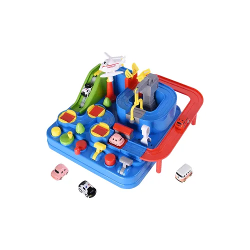 TAODUDU Детский автомобильный курс препятствий Приключение Логические головоломки Синий Цвет макарон