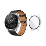 GT4 Коллекция 46MM Циферблат-Специфические Чехлы для часов + 22MM Графский Черный Натуральная Кожа Ремешок