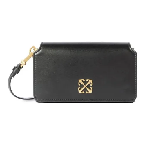 Off Белый Телячья кожа Сумка через плечо Сумка на плечо Женская Черная