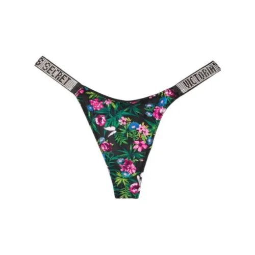 Victoria's Secret VICTORIA'S SECRET Стринг Женские 1 Пачка Зеленый Растение С принтом