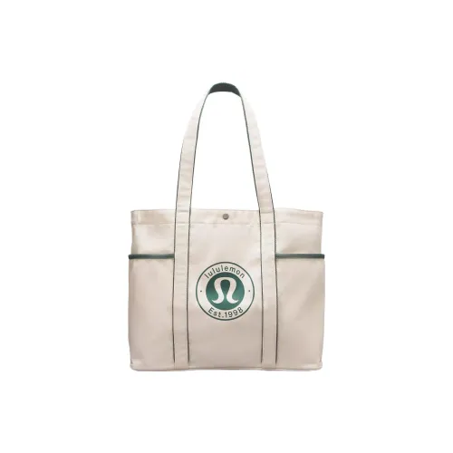 lululemon 100% хлопок Тоут Сумка Сумка для покупок Сумка на плечо Сумка обычная унисекс естественный лес