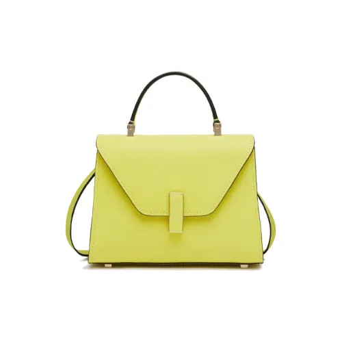 Valextra Iside Millepunte Телячья кожа Сумка через плечо Сумка Женская Кристальная Желтая