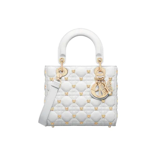 DIOR Lady Dior Lambskin Сумка Lady Dior Сумка через плечо Сумка Маленькая Women's White