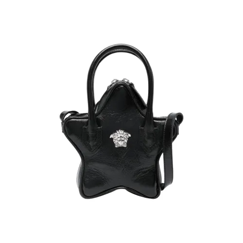 VERSACE La Medusa Корова Кожа Сумка Сумка через плечо Сумка через плечо Мини Детская Черная