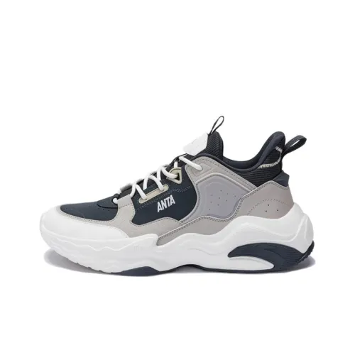 ANTA Life Collection Slip-resistant Abrasion-resistant Low Top Casual Men's Gray ANTA Life Collection Противоскользящий Устойчивый к истиранию Низкий Топ Повседневный Мужской Серый