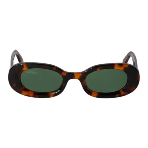 OFF Белый Ацетат OVAL SUNGLASSES Унисекс Черепаховый
