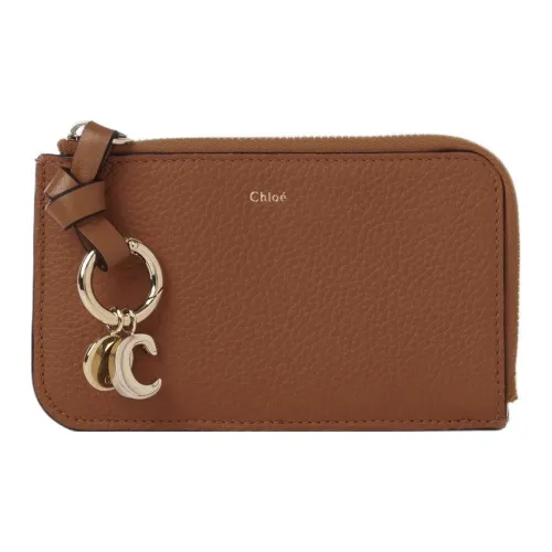 Chloe Alphabet с рельефным узором телячья кожа кошелек маленький женский коричневый