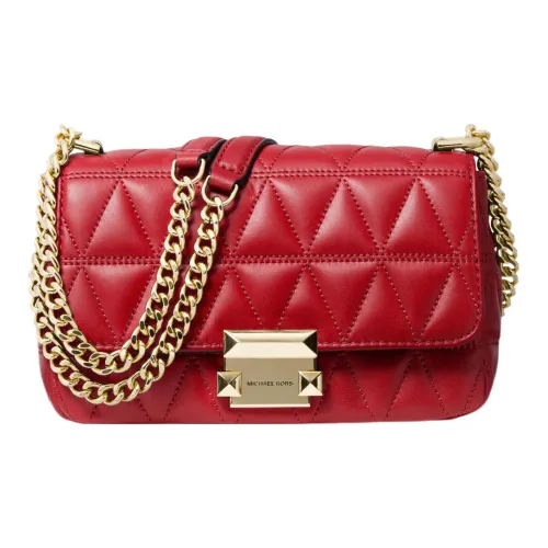 MICHAEL KORS Sloan Sheepskin Crossbody Bag Shoulder Bag Small Women's Burgundy MICHAEL KORS Sloan Овчина Сумка через плечо Сумка на плечо Маленькая Женская Бордовая