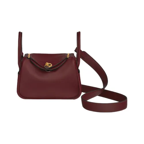 HERMES Lindy Swift Телячья кожа Сумка Сумка через плечо Сумка через плечо Мини Женская 55 Руж H HERMES Красный