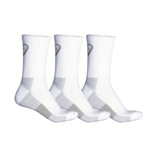 Asics 3 Pack White Men's MID Shin Носки