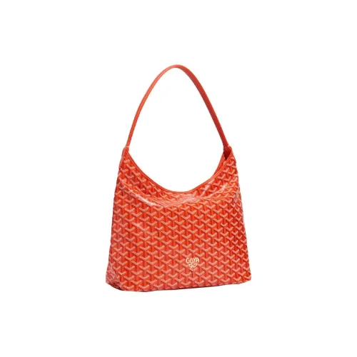 GOYARD Bohème Hobo Холст с кожей Сумка на плечо Комбинированная сумка Сумка на плечо Женская Апельсин Апельсин Маленькое сердце Edition