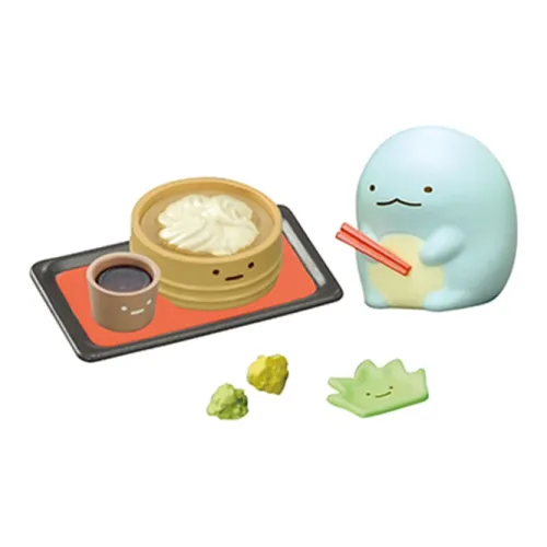 RE MENT Sumikko Gurashi Супер DELICIOUS Угловые удон-нудли Счастливый Draw Одиночная капсульная игрушка Цельная коробка 8 шт