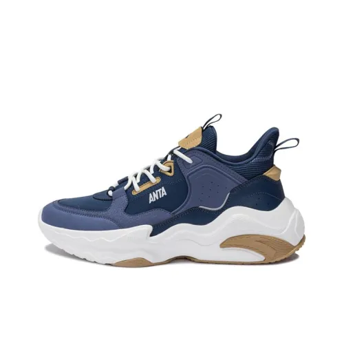 ANTA Life Collection Slip-resistant Abrasion-resistant Low Top Casual Men's Blue ANTA Life Collection Противоскользящий Устойчивый к истиранию Низкий Топ Повседневный Мужской Синий