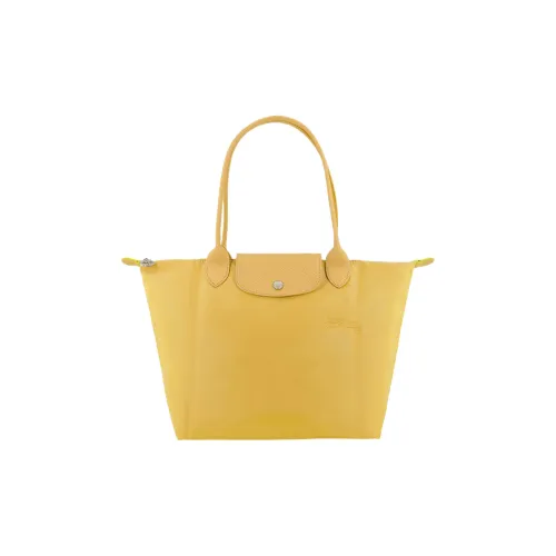LONGCHAMP Le Pliage Green Полиамид Пельмени Сумка Сумка через плечо Средняя Женская Пшенично-желтая