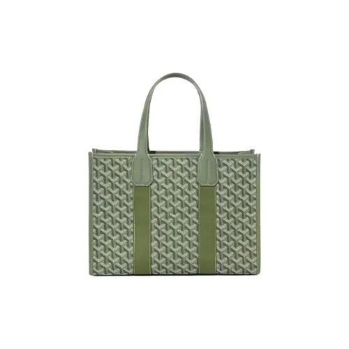 GOYARD Villette Холст и Кожа Тоут Сумка Сумка для покупок Сумка через плечо Сумка Маленькая Унисекс Хаки и Зеленый