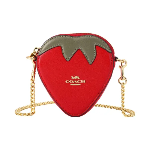 COACH Кожа Сумка через плечо Кошелек Обычный Женский Красный