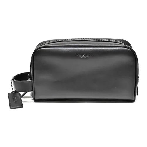 COACH Travel Kit Коровья кожа кожа дорожная сумка косметичка средний унисекс черный